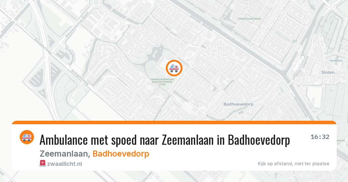 Ambulance met spoed naar Zeemanlaan in Badhoevedorp — 10 apr 2026