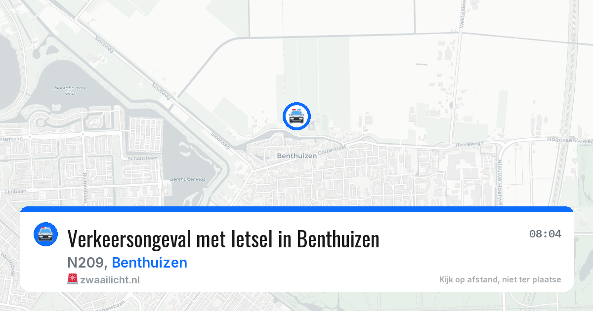 Verkeersongeval met letsel in Benthuizen — 5 aug 2026