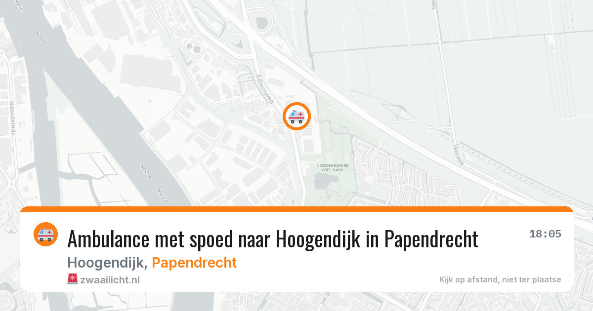 Ambulance met spoed naar Hoogendijk in Papendrecht — 26 mei 2026