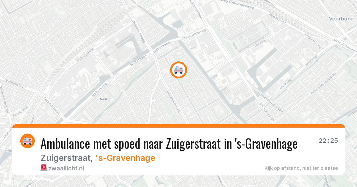 Ambulance met spoed naar Zuigerstraat in 's-Gravenhage — 11 aug 2026