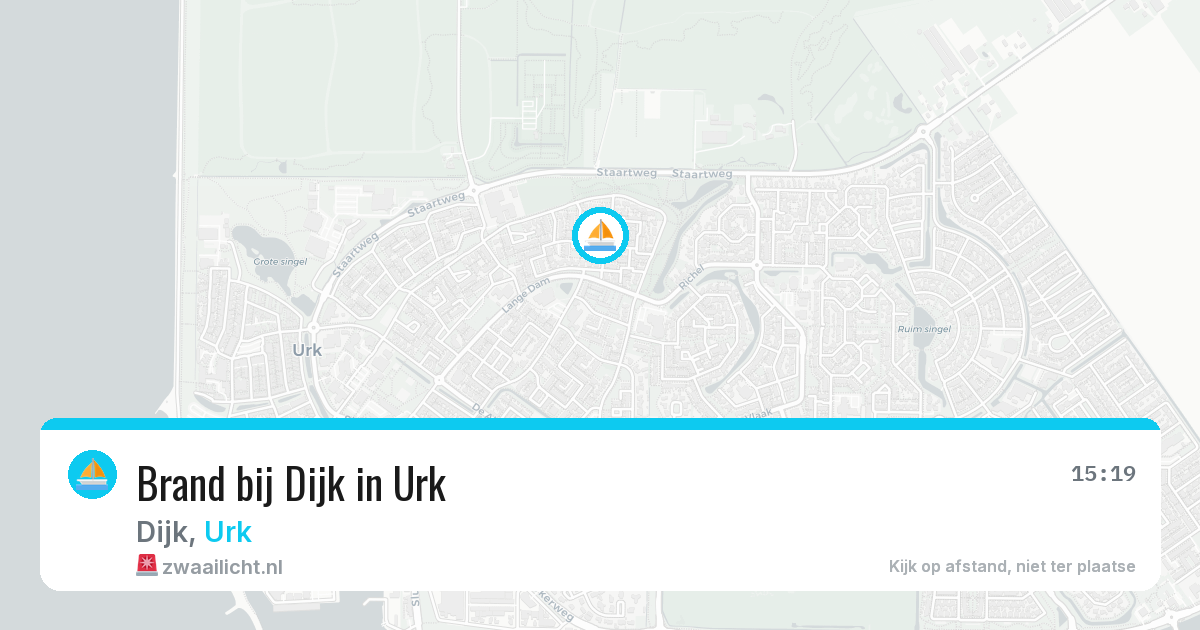 Brand bij Dijk in Urk — 12 jul 2026