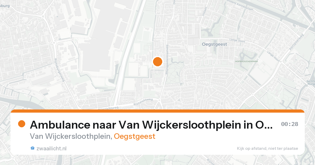 Ambulance naar Van Wijckersloothplein in Oegstgeest — 19 aug 2026