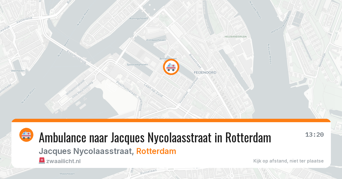 Ambulance naar Jacques Nycolaasstraat in Rotterdam — 16 mei 2026