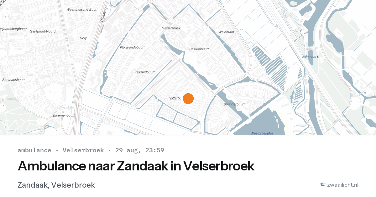 Ambulance naar Zandaak in Velserbroek — 29 aug 2026