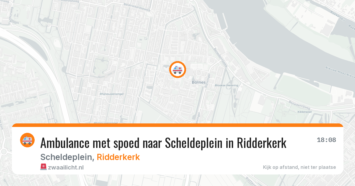 Ambulance met spoed naar Scheldeplein in Ridderkerk — 7 jul 2026