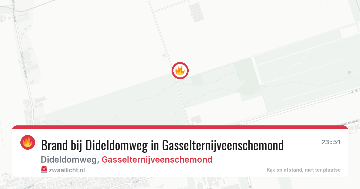 Brand bij Dideldomweg in Gasselternijveenschemond — 20 jun 2026