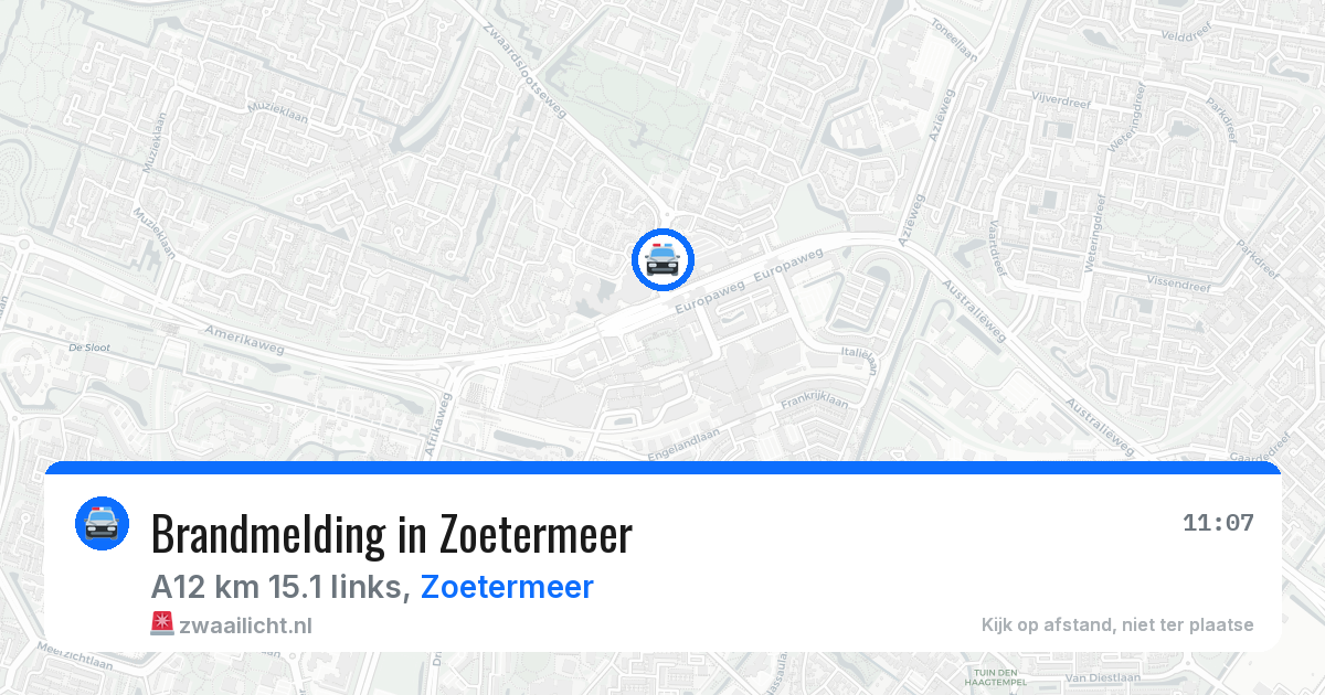 Brandmelding in Zoetermeer — 9 apr 2026