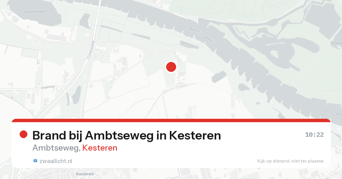 Brand bij Ambtseweg in Kesteren — 22 aug 2026