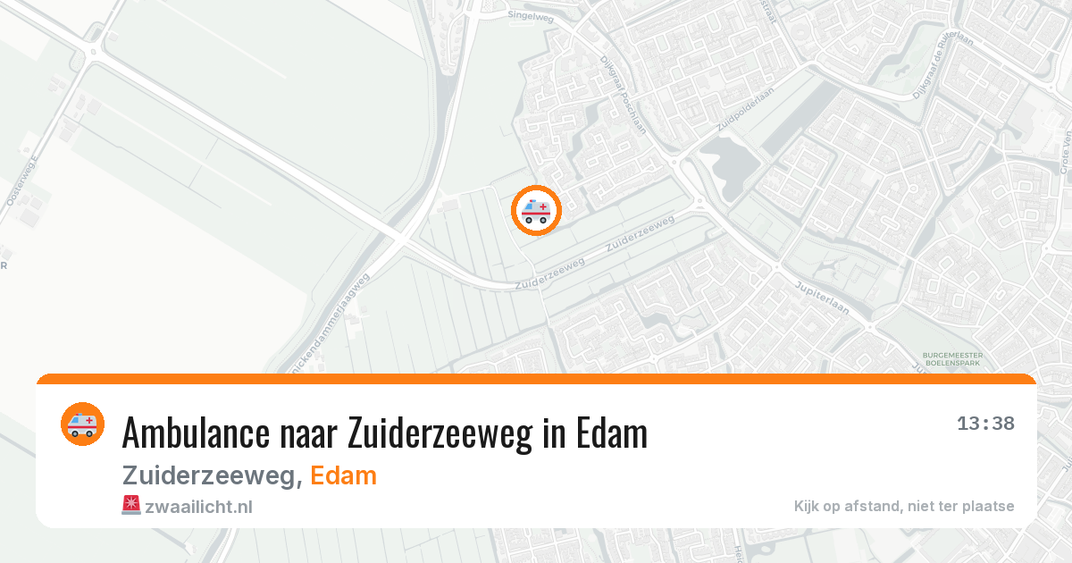 Ambulance naar Zuiderzeeweg in Edam — 24 jul 2026