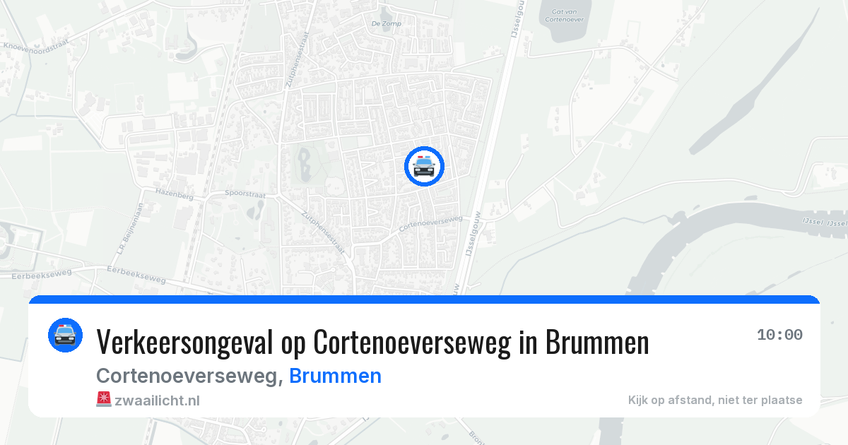 Verkeersongeval op Cortenoeverseweg in Brummen — 2 aug 2026