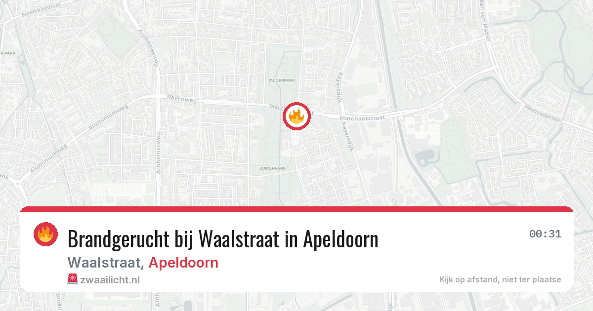 Brandgerucht bij Waalstraat in Apeldoorn — 7 mei 2026
