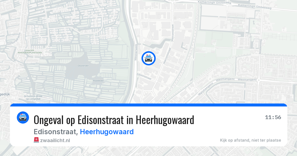 Ongeval op Edisonstraat in Heerhugowaard — 2 jun 2026