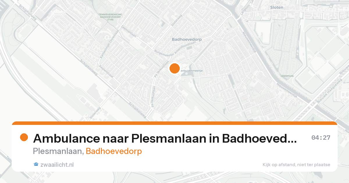 Ambulance naar Plesmanlaan in Badhoevedorp — 8 feb 2026