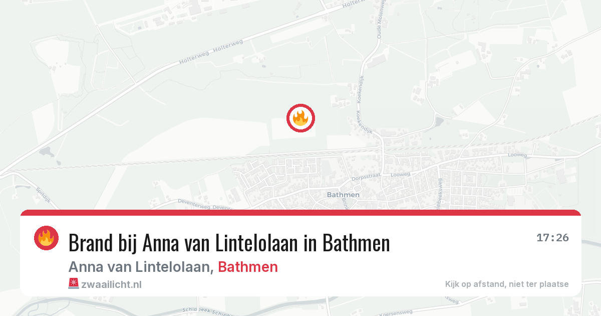 Brand bij Anna van Lintelolaan in Bathmen — 28 jun 2026