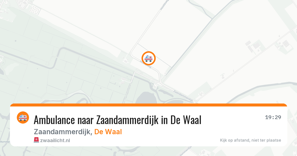 Ambulance naar Zaandammerdijk in De Waal — 31 mrt 2026