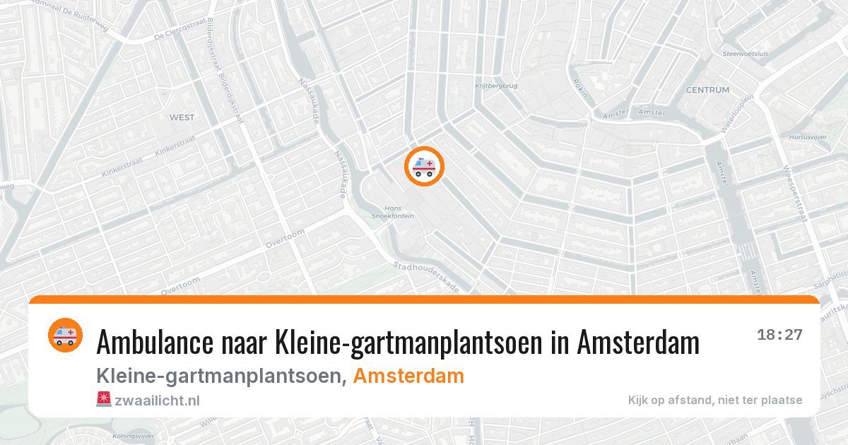 Ambulance naar Kleine-gartmanplantsoen in Amsterdam — 26 mrt 2026