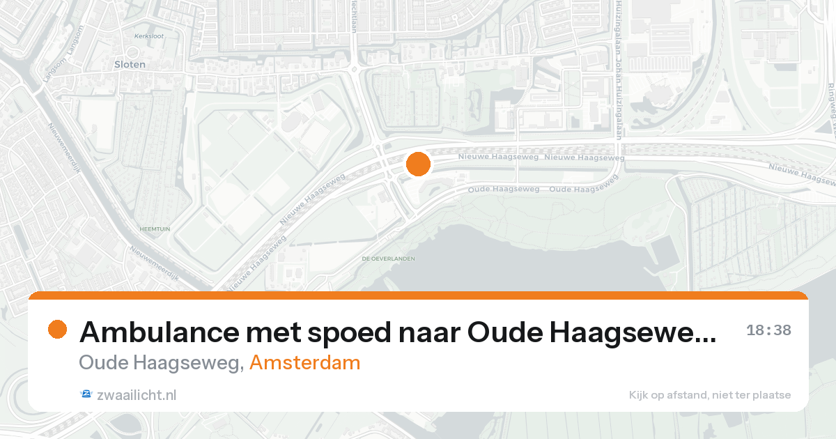 Ambulance met spoed naar Oude Haagseweg in Amsterdam — 17 aug 2026