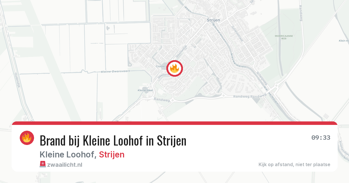 Brand bij Kleine Loohof in Strijen — 28 mei 2026