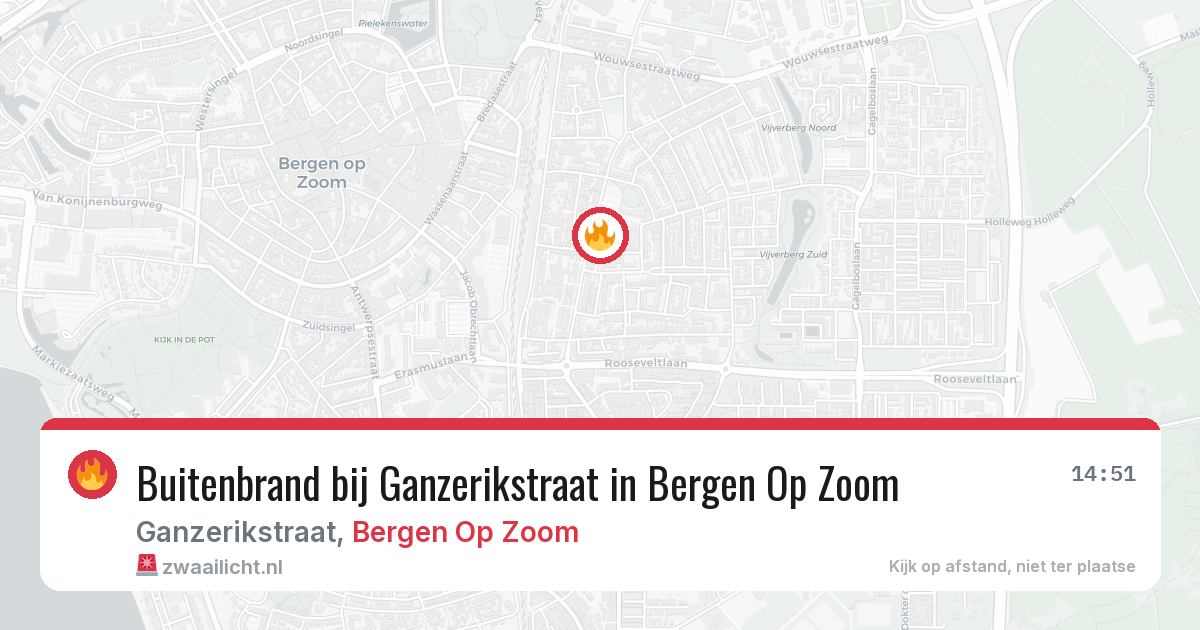 Buitenbrand bij Ganzerikstraat in Bergen Op Zoom — 28 mei 2026