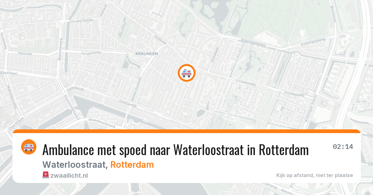 Ambulance met spoed naar Waterloostraat in Rotterdam — 25 apr 2026