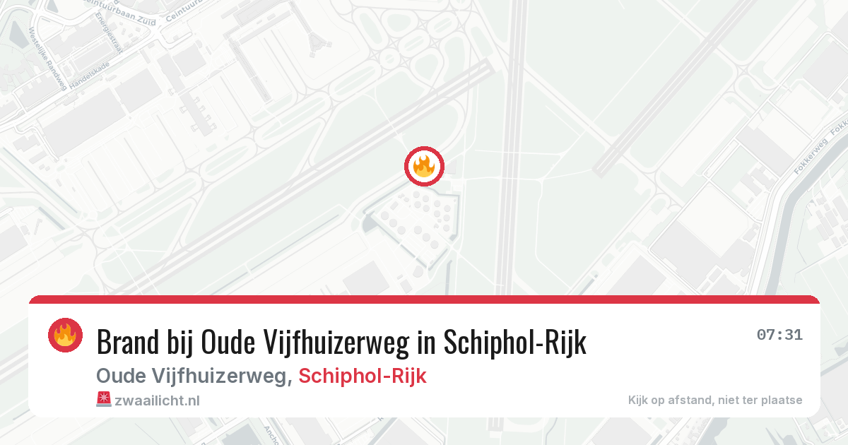 Brand bij Oude Vijfhuizerweg in Schiphol-Rijk — 19 mei 2026