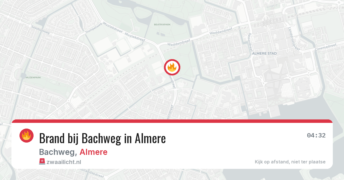 Brand bij Bachweg in Almere — 12 feb 2026