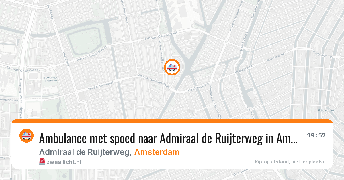 Ambulance met spoed naar Admiraal de Ruijterweg in Amsterdam — 11 apr 2026