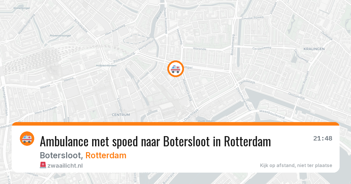 Ambulance met spoed naar Botersloot in Rotterdam — 15 mei 2026