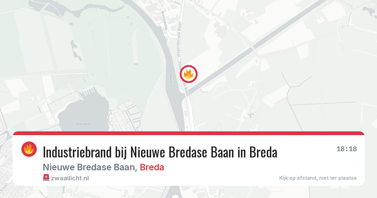 Industriebrand bij Nieuwe Bredase Baan in Breda — 7 jul 2026
