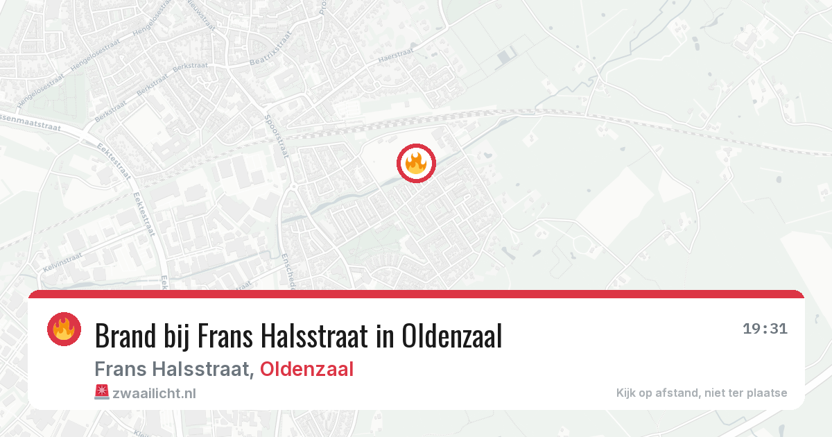 Brand bij Frans Halsstraat in Oldenzaal — 8 jun 2026