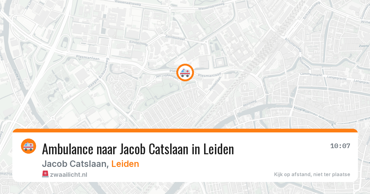 Ambulance naar Jacob Catslaan in Leiden — 27 jun 2026