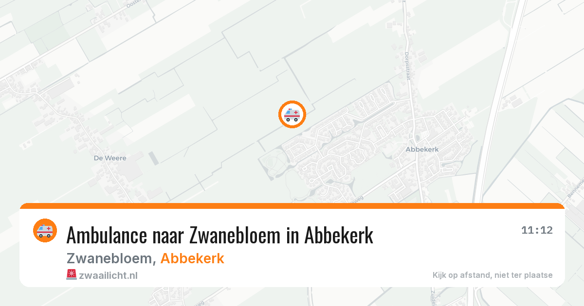Ambulance naar Zwanebloem in Abbekerk — 14 jun 2026