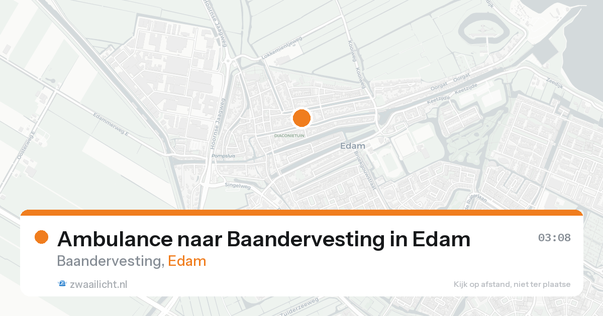 Ambulance naar Baandervesting in Edam — 19 mei 2026