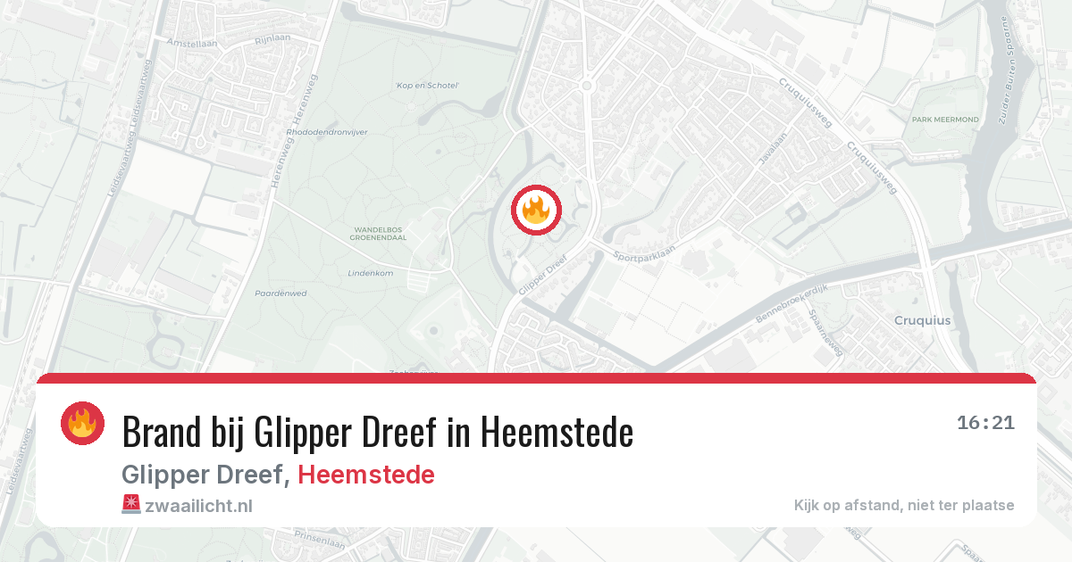 Brand bij Glipper Dreef in Heemstede — 10 jun 2026