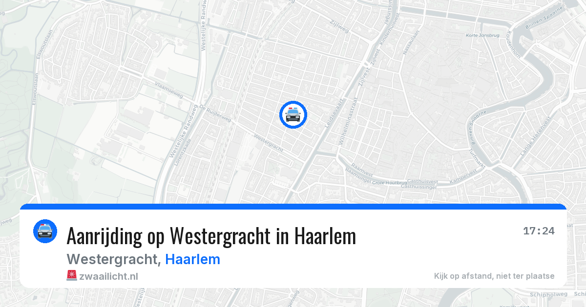 Aanrijding op Westergracht in Haarlem — 20 jun 2026