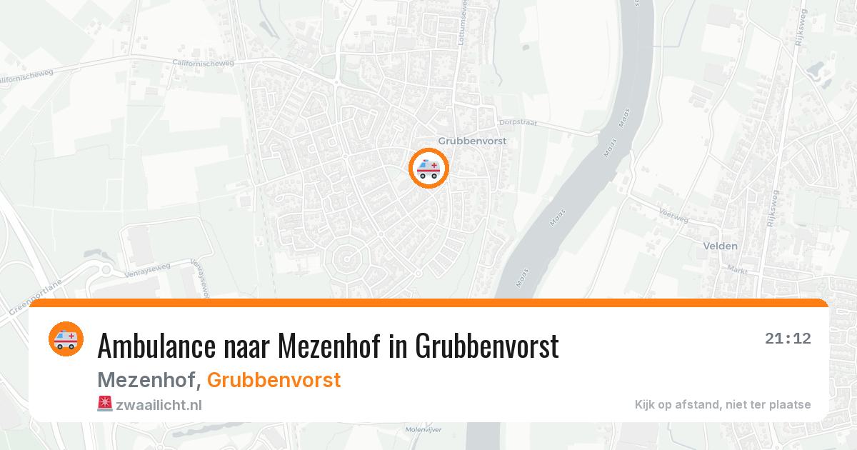 Ambulance naar Mezenhof in Grubbenvorst — 30 jul 2026