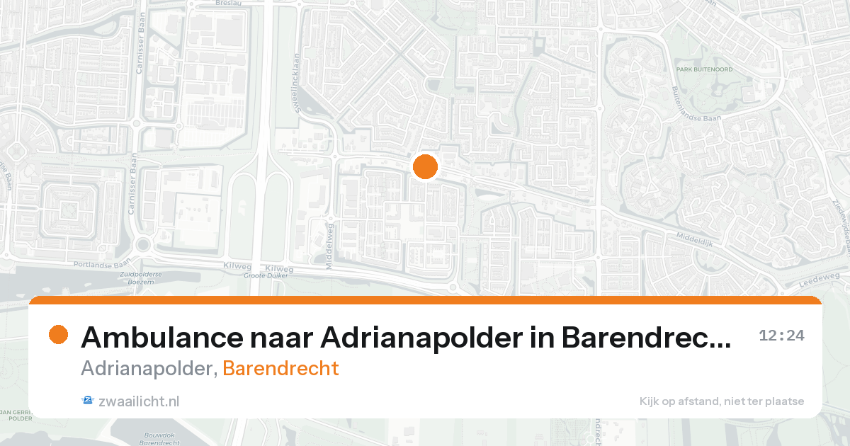 Ambulance naar Adrianapolder in Barendrecht — 17 aug 2026
