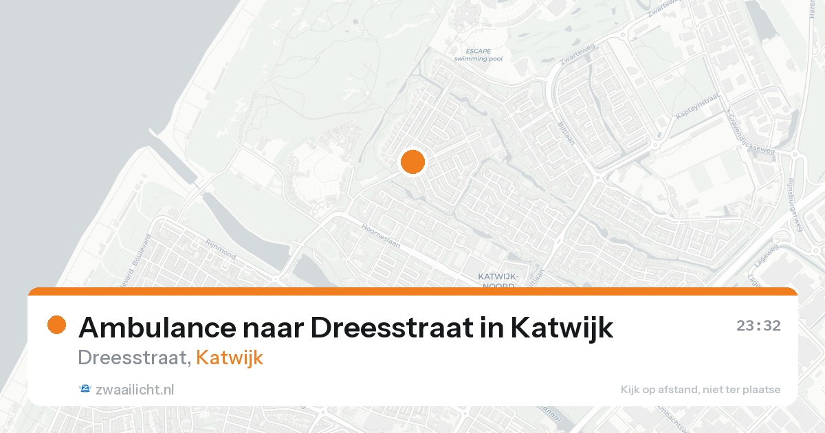 Ambulance naar Dreesstraat in Katwijk — 25 aug 2026