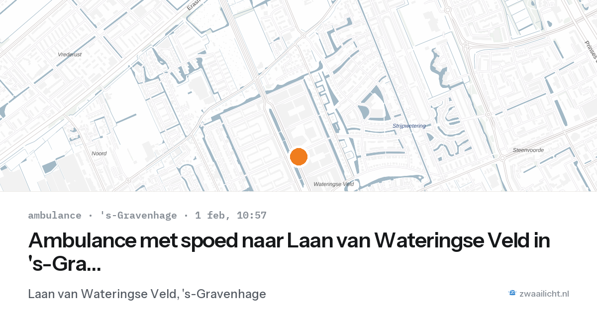 Ambulance met spoed naar Laan van Wateringse Veld in 's-Gravenhage — 1 feb 2026