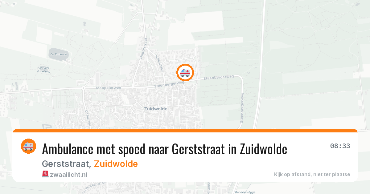 Ambulance met spoed naar Gerststraat in Zuidwolde — 20 feb 2026