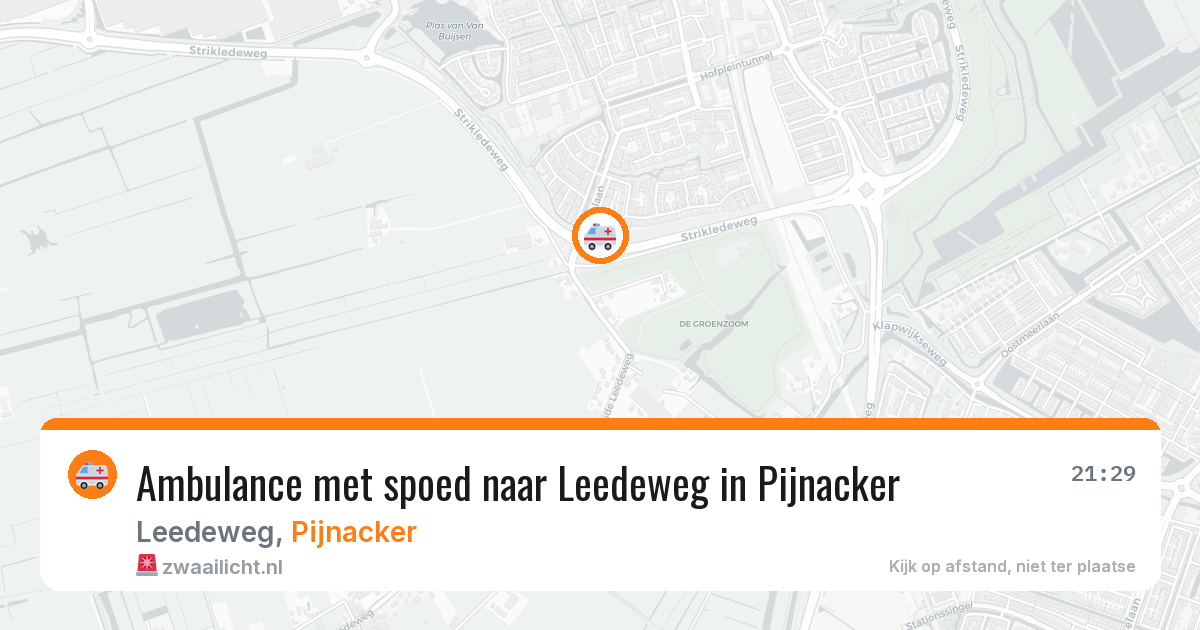 Ambulance met spoed naar Leedeweg in Pijnacker — 3 apr 2026