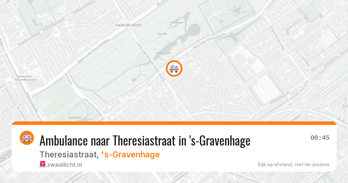 Ambulance naar Theresiastraat in 's-Gravenhage — 11 jul 2026