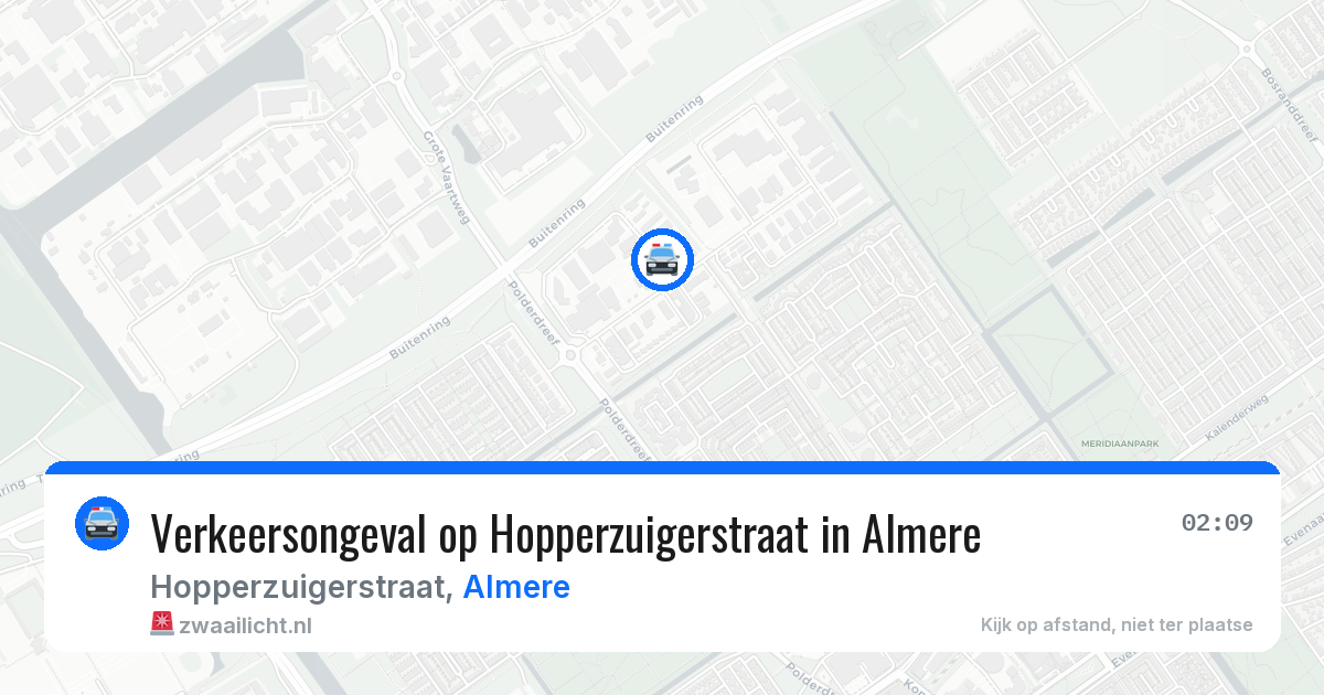 Verkeersongeval op Hopperzuigerstraat in Almere — 27 jun 2026