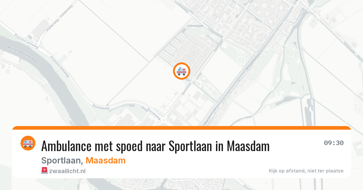 Ambulance met spoed naar Sportlaan in Maasdam — 23 jun 2026