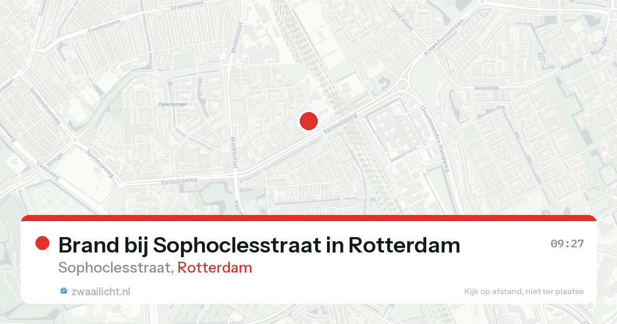 Brand bij Sophoclesstraat in Rotterdam — 16 aug 2026