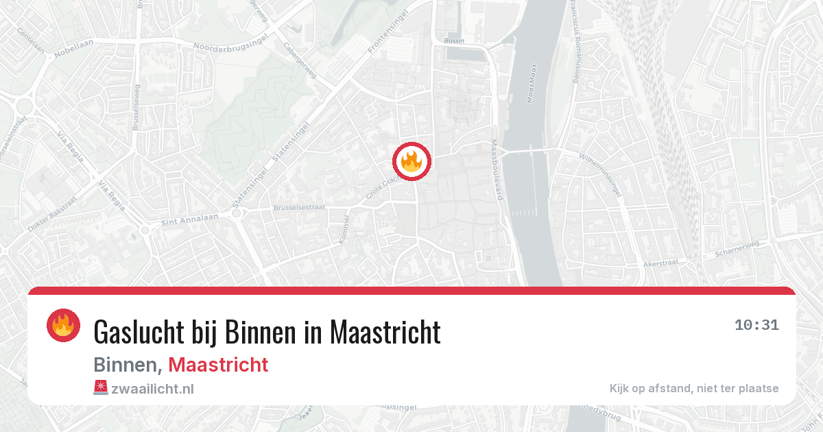 Gaslucht bij Binnen in Maastricht — 25 mei 2026