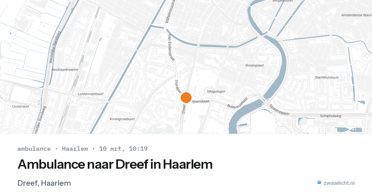 Ambulance naar Dreef in Haarlem — 10 mrt 2026