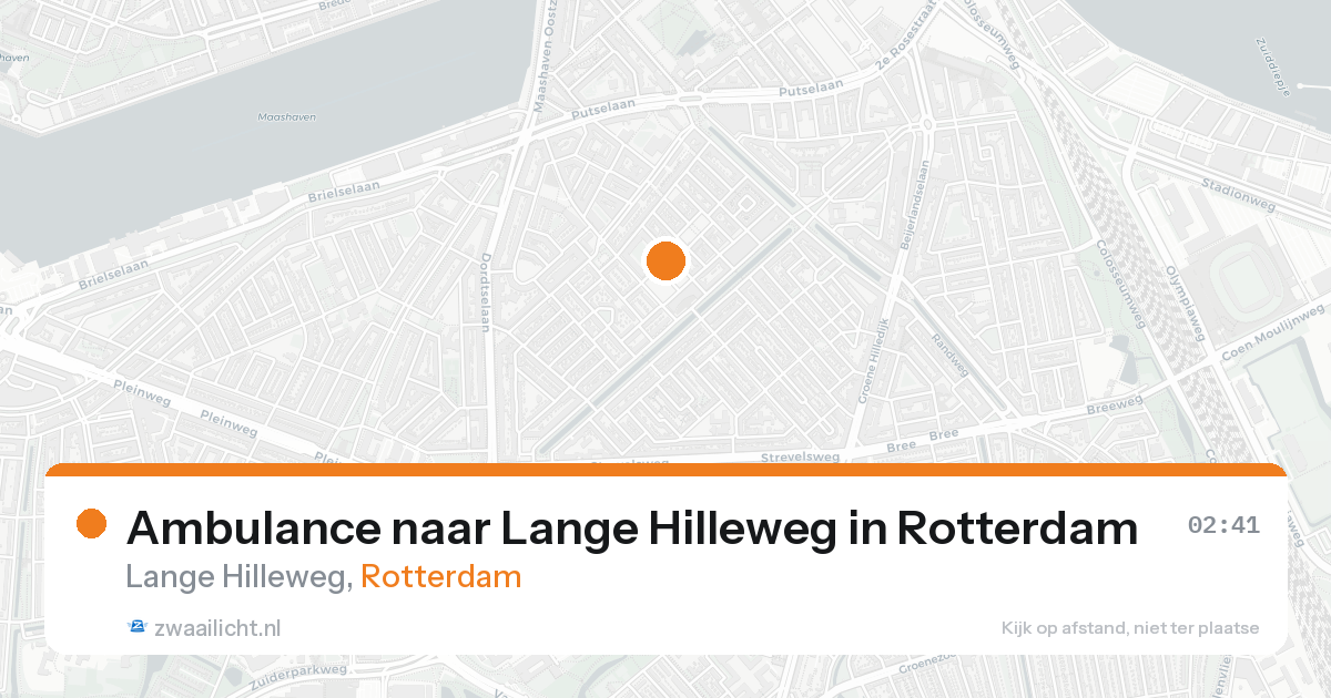 Ambulance naar Lange Hilleweg in Rotterdam — 23 aug 2026