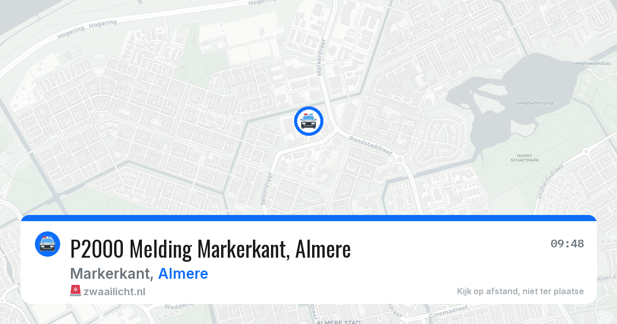 P2000 Melding Markerkant, Almere — 9 apr 2026