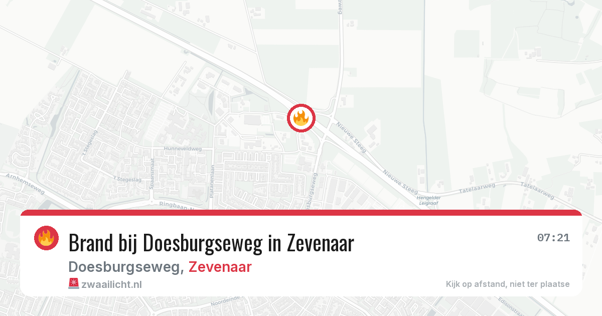 Brand bij Doesburgseweg in Zevenaar — 29 jan 2026